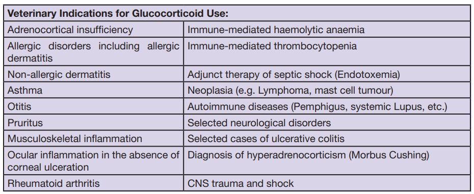 Laboklin: Veterinary indications for glucocorticoid use