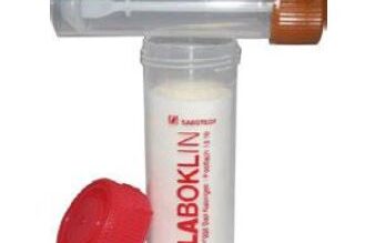 Laboklin: Faeces tube with outer packaging