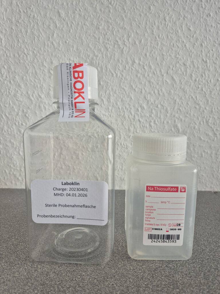 Sample collection containers (available on request from Laboklin)